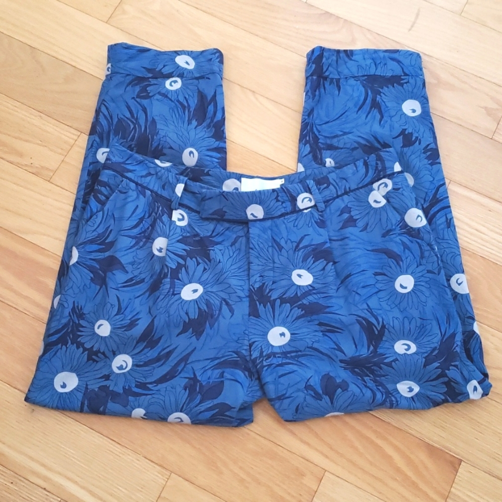 Elevenses for Anthropologie Blue Lunar Mum Tapered Capris Size 6